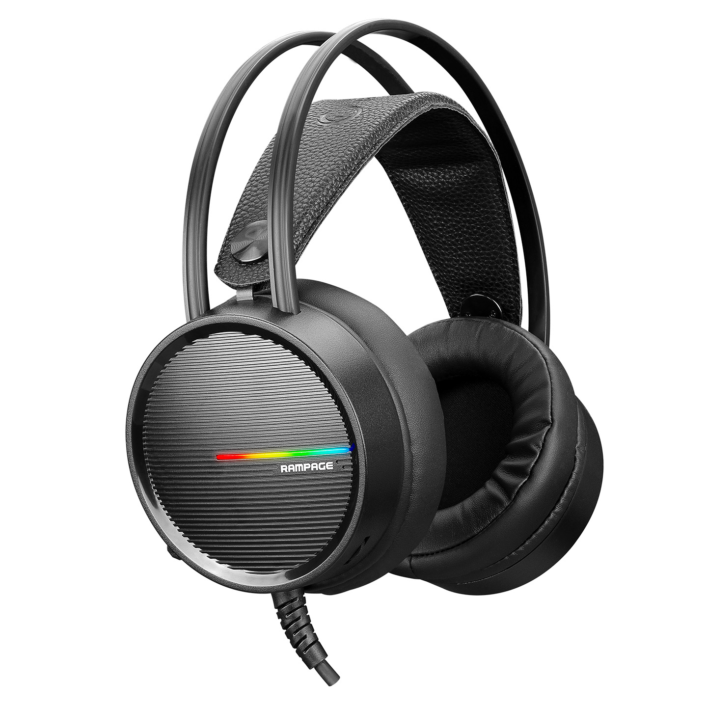 Rampage RM-K3 CASHE GİZLİ MİKROFONLU USB 7.1 Rainbow Ledli Siyah Surround Sağlam Gaming Oyuncu Mikrofonlu Kulaklık